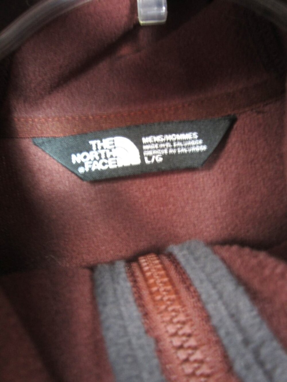 The North Face Men’s L Canyonlands Full Zip Maroon Heather Fleece Hoodie Jacket - Picture 6 of 9